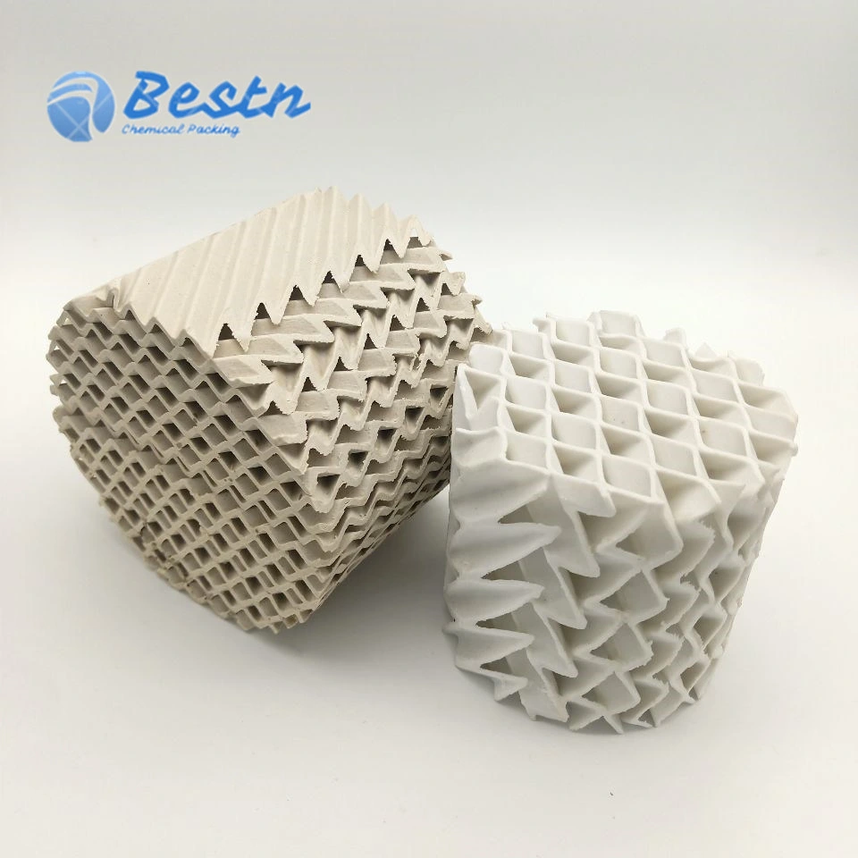 Light Corrugated Ceramic Packing 125X/Y Ceramic Structured Packing Tower Packing