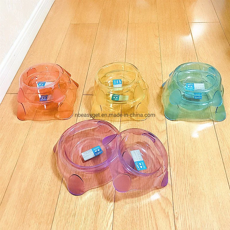 BPA Free Non-Skid Trendy Transparent Crystal Pet Food Bowl Feeder Esg12780