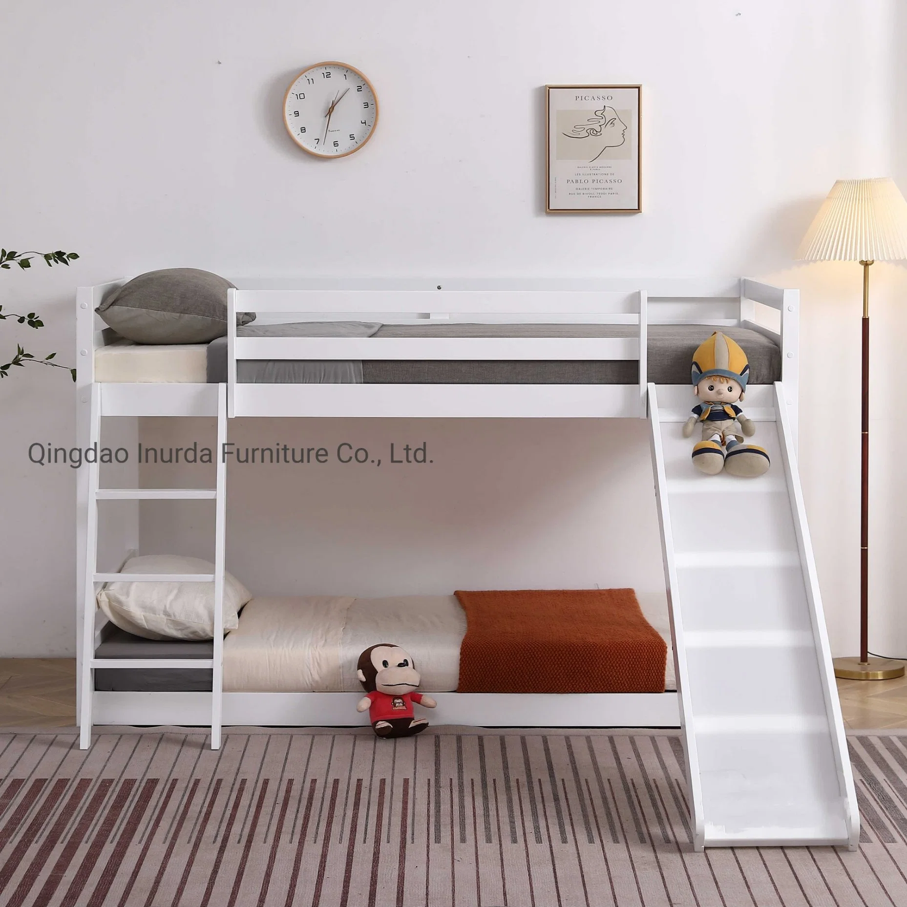 Kinder′ Schlafzimmer Möbel Holzetagenbett mit Treppen und Folien