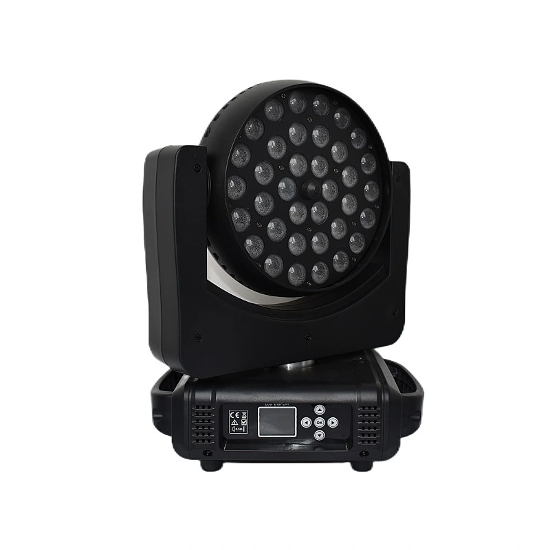 Factory Direct Sale 36*10W RGBW Zoom LED Wash Moving Head Dyeing Stage Lighting for DJ Nightclub