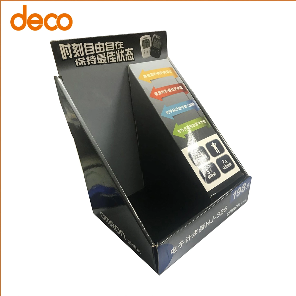 Small Corrugated Paper Counter Pedometer Display Box with Blank for Retail