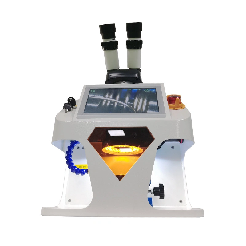 Sistema de proteção de luz de 150/200 W soldadura por pontos de impulsos multifunções YAG Laser Soldador de precisão de jóias