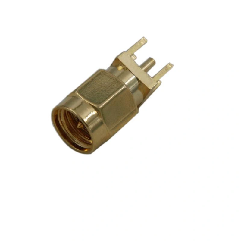 Conector reto macho de SMA coaxial RF para montagem PCB