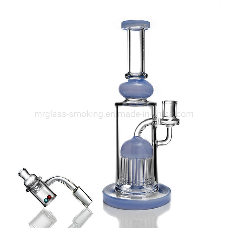 Populares de borosilicato de alta seta azul botella lavagases tubería de agua de vidrio el reciclaje de vidrio del tubo de mano de Shisha Hookah