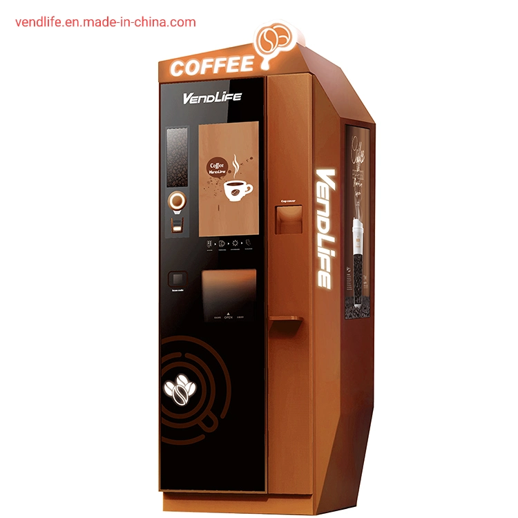 Máquina de Venda Directa de Café Ecrã Táctil Máquina de Venda Directa (Máquina de Venda Directa) totalmente automática Exterior Maquina Expenddedora máquinas de venda de café para máquinas de venda automática de café