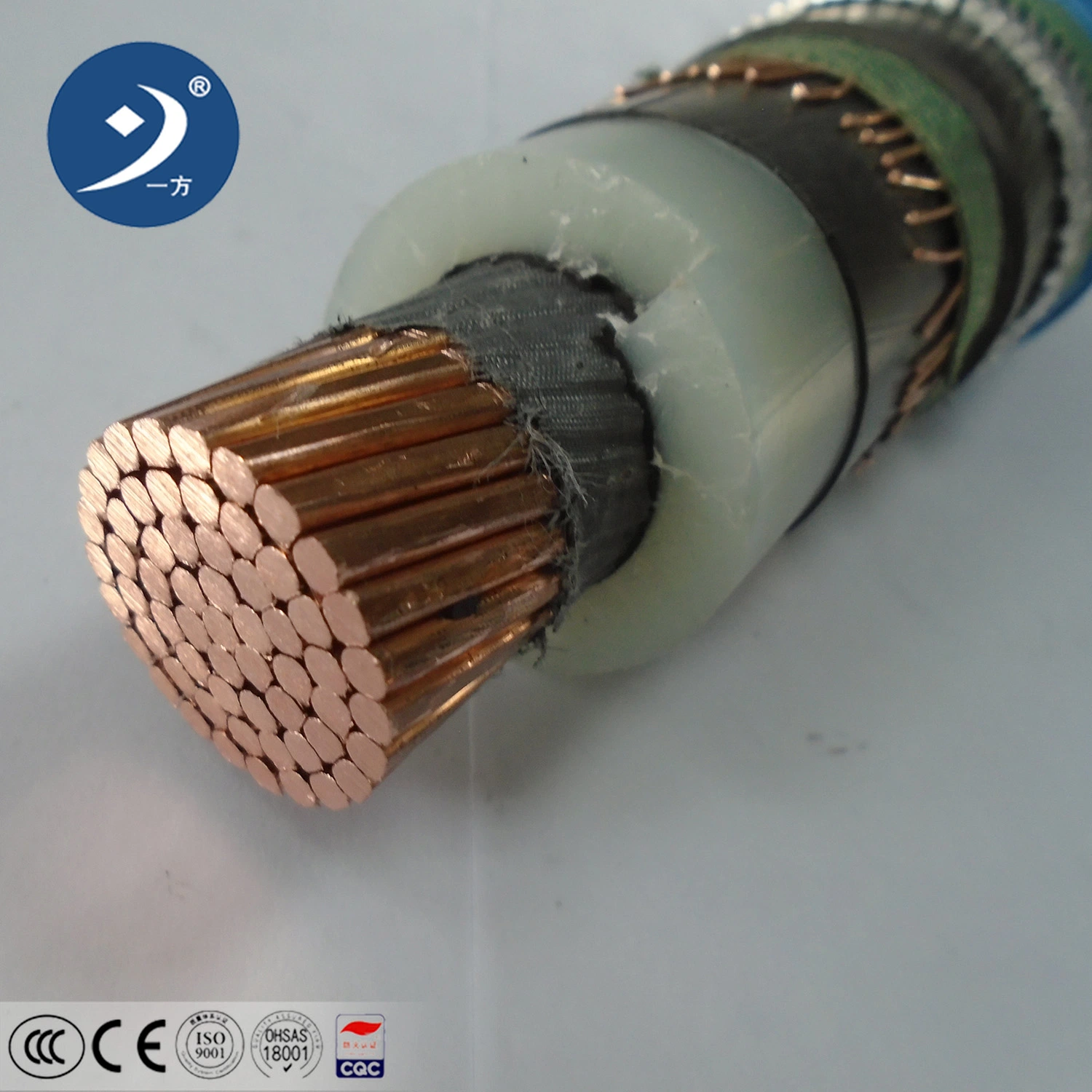 El material de aislamiento XLPE de Alta Tensión exterior de PVC negro Escudo Hvsc enfundado el cable eléctrico con conductores 50mm2 para la protección contra relámpagos