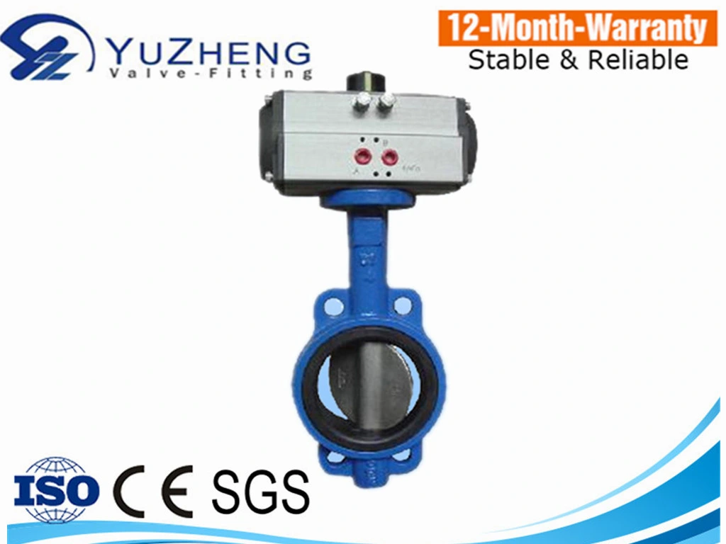 Wafer PVC Butterfly Valve with Pneumatic Actuator