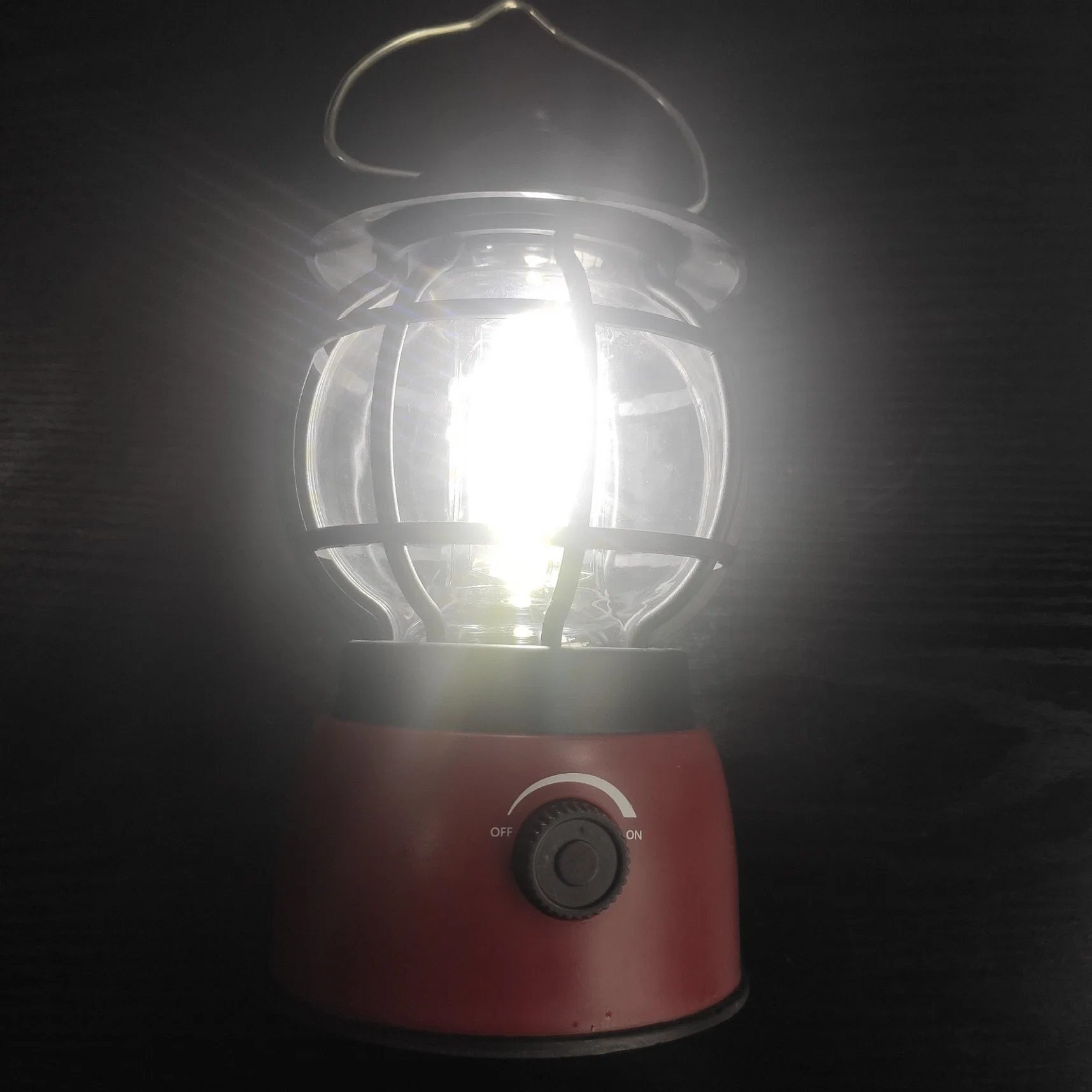 Lámpara de camping retro exterior COB Linterna portátil Luz de linterna LED