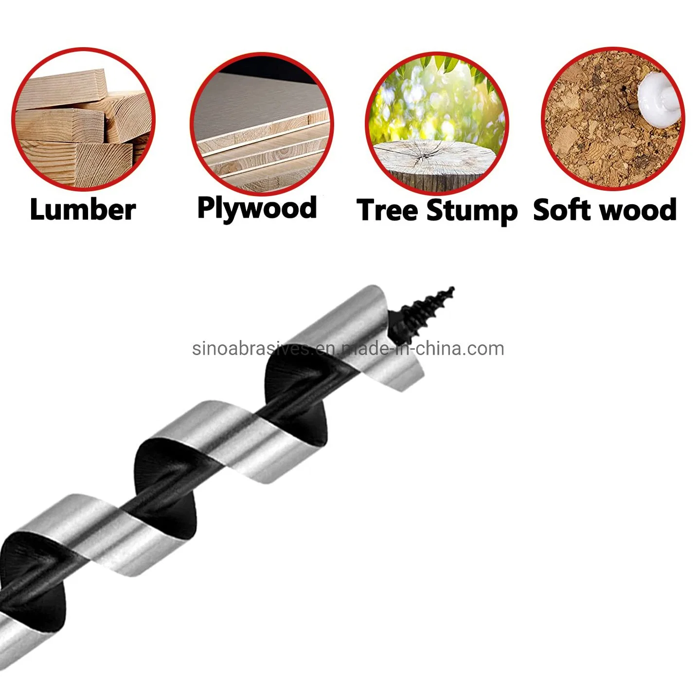 High Carbon Steel Hex Shank Spur Auger Wood Auger Drills Bit