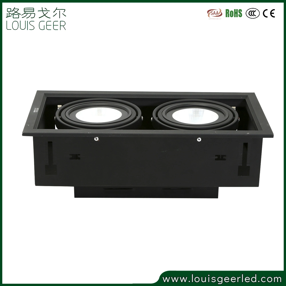 High quality/High cost performance Adjustable Recessed High Power 3*15W LED COB Grille Light