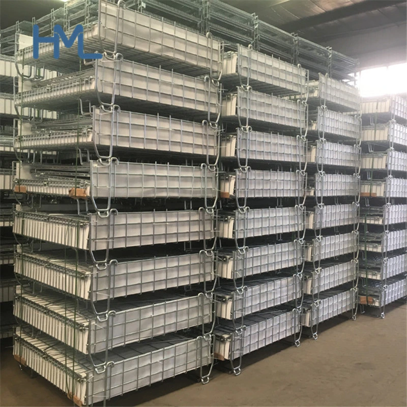 Galvanized Warehouse Durable Wire Mesh Bins for Pet Preform Storage