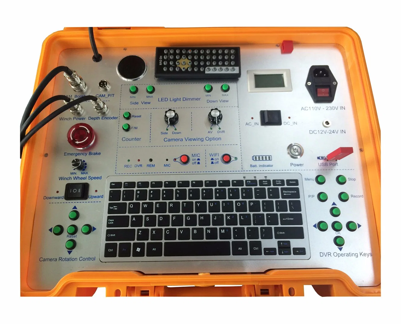 Down and Side View Tube Well Inspection Video Camera Inspect Borehole