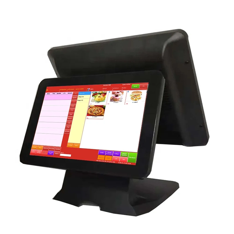 شاشة لمس مزدوجة بقياس 11.6 بوصة POS Terminal Cash Register Touch بقياس 15.6 بوصة عرض ماكينة التذاكر مسح صندوق النقد المسدس