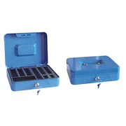 Hot Sale Portable Metal Cash Box with Removable Plastic Tray