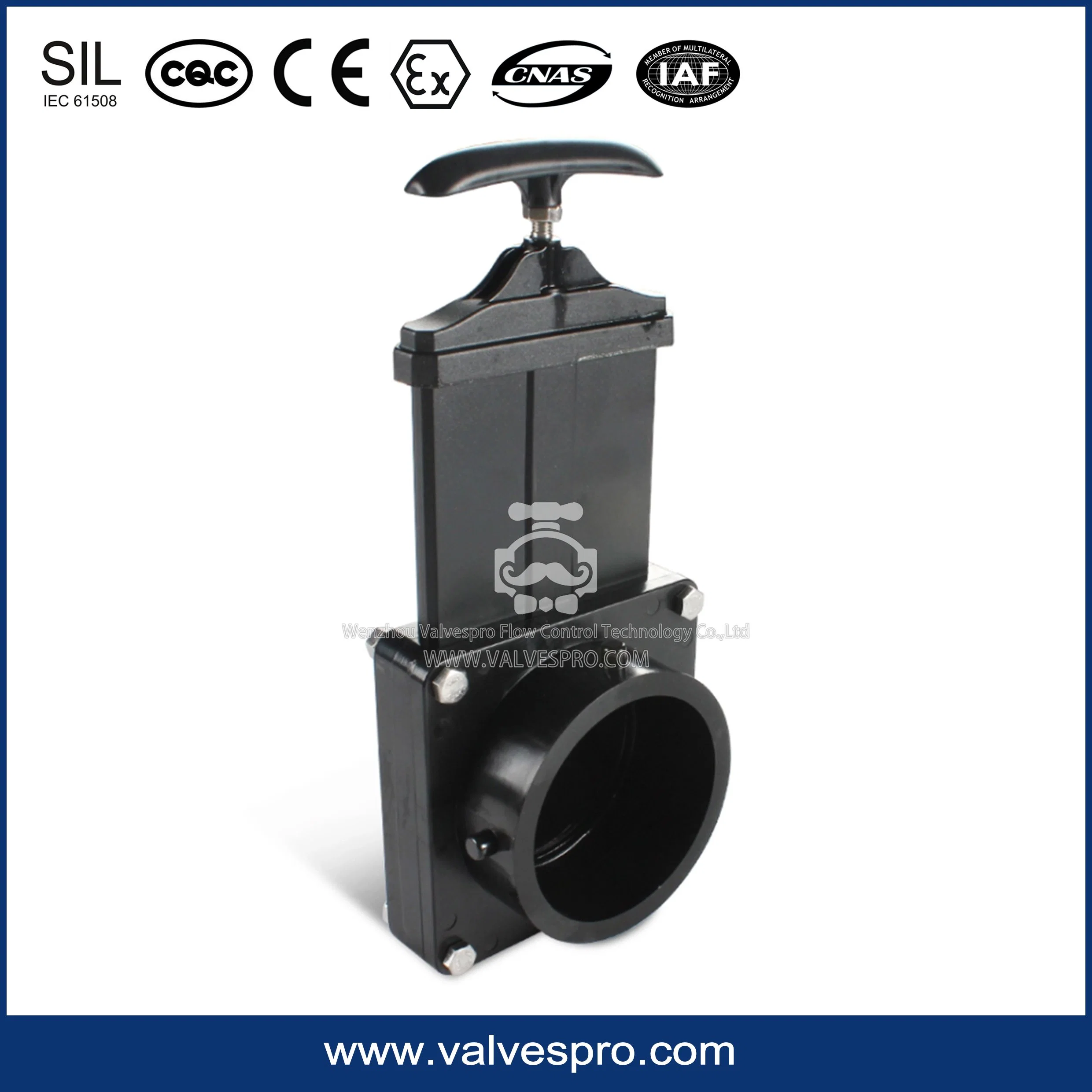 Flow Control Valve with Handle PVC Gate Valve Plastic Gate Valve