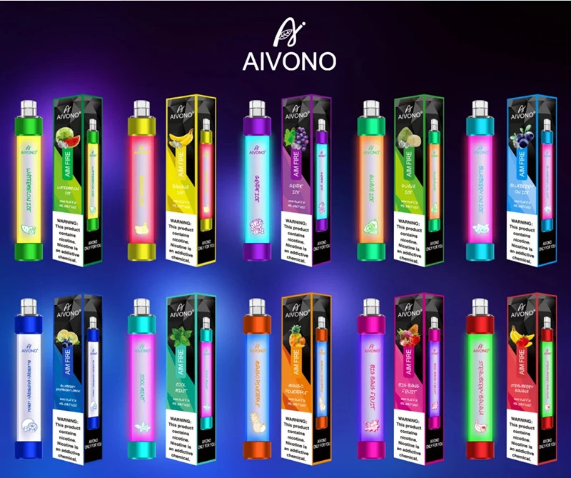 Objetivo Aivono original Fire E desechable cigarrillo Pen Vape luz RGB 550mAh