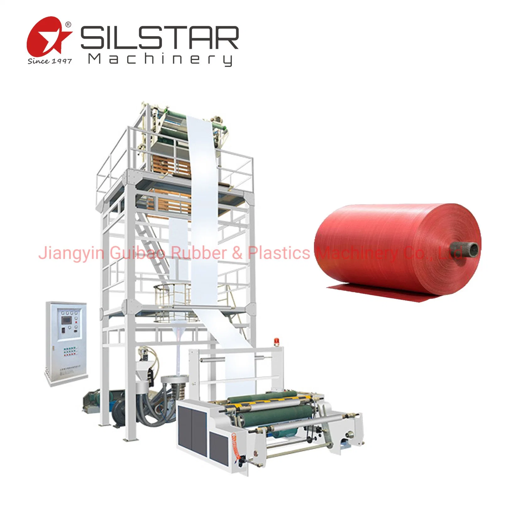 Automatic Changer Mono Layer Plastic Film Blowing Machine Film Extruder Blown Film Machine for HDPE LDPE Biodegradable Material