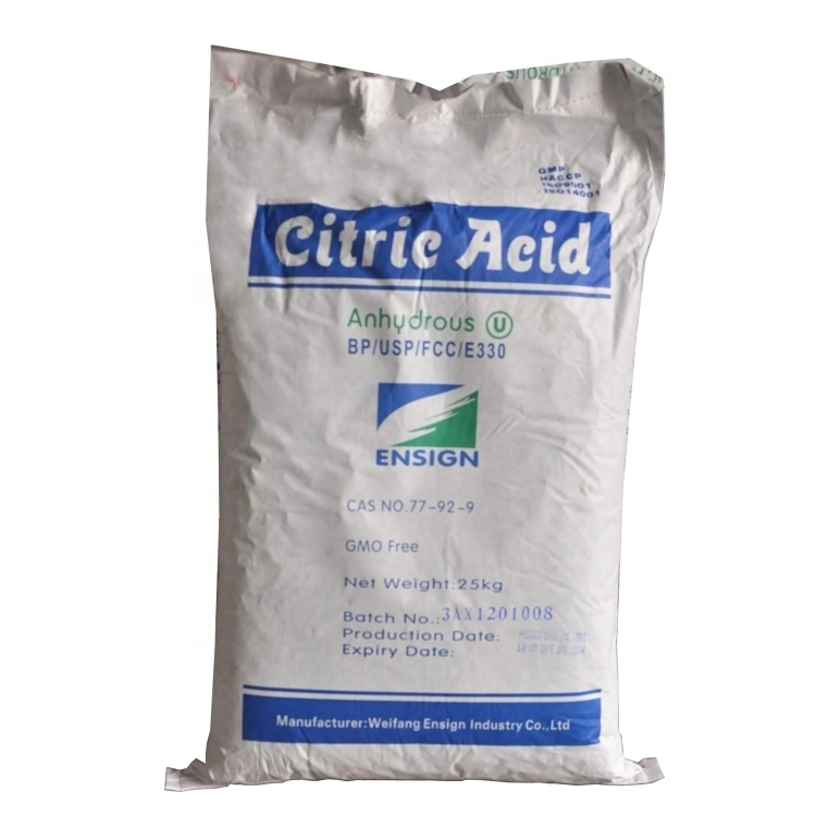 Food Additives Chemical Grade 25kg Bag CAS 77-92-9 Citric Acid Mono