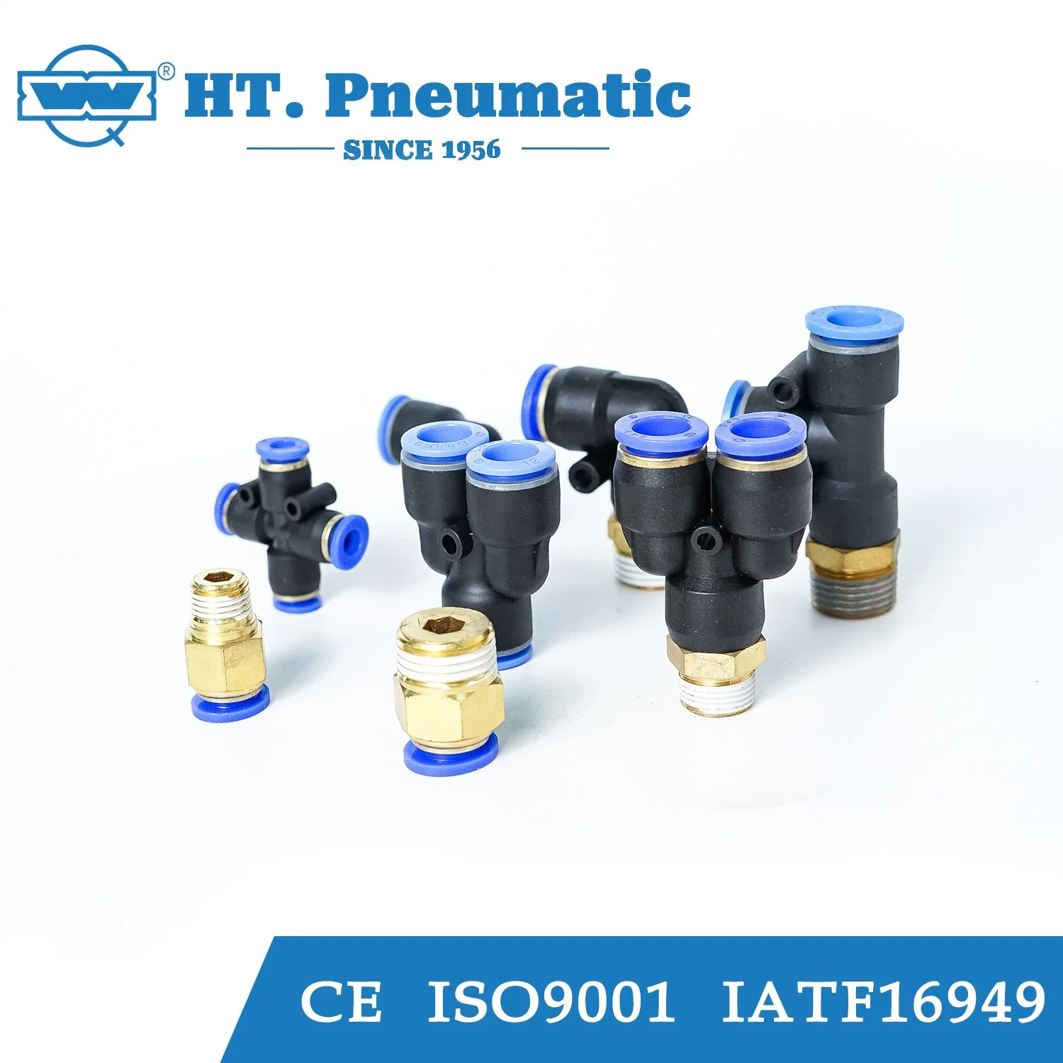 Pwt Series One Touch 3 Way Union Air Hose Tube Connector Plastic Y Type Pneumatic Quick Fitting