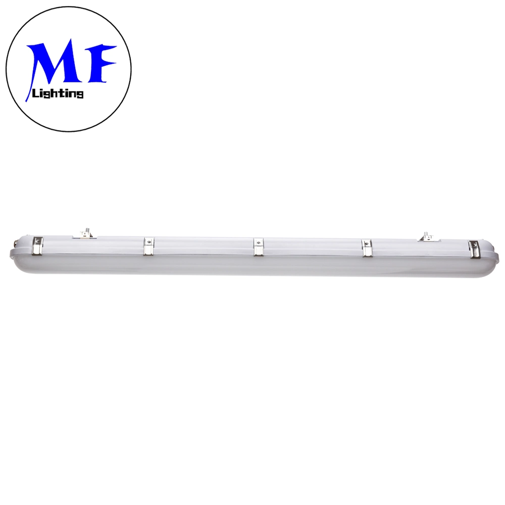 2FT 4FT 5FT Waterproof IP66 20W 40W 60W Linkable Tunnel Railway Train Station Vapor Tight Tube Batten Motion Sensor 90min Emergency RGBW LED Tri Proof Light