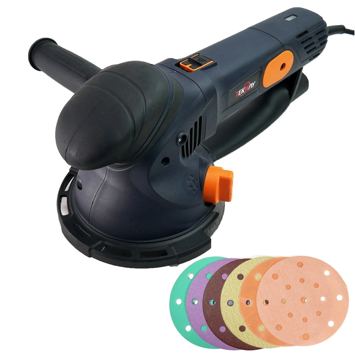 Tekway Professional Grinding Electric Brushless Orbital Sander Wall Small Hand Grinder Wood Floor Sander Grinding Tools.