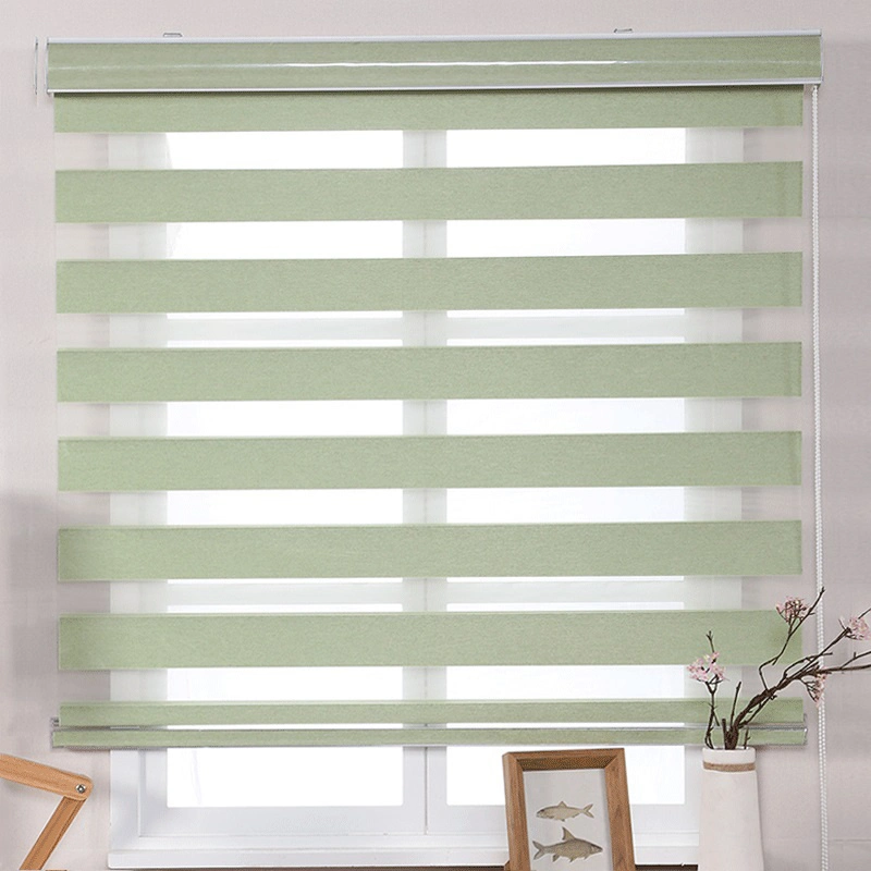 Durable Waterproof Fabric Zebra Blinds Customized Window Shading