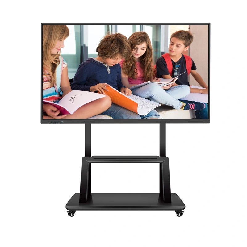 Portable 55 65 75 86 98 110 Dual System 4K Android Windows Touch Screen All in One PC Electronic Whiteboard Interactive White Board for Classroom and Meeting