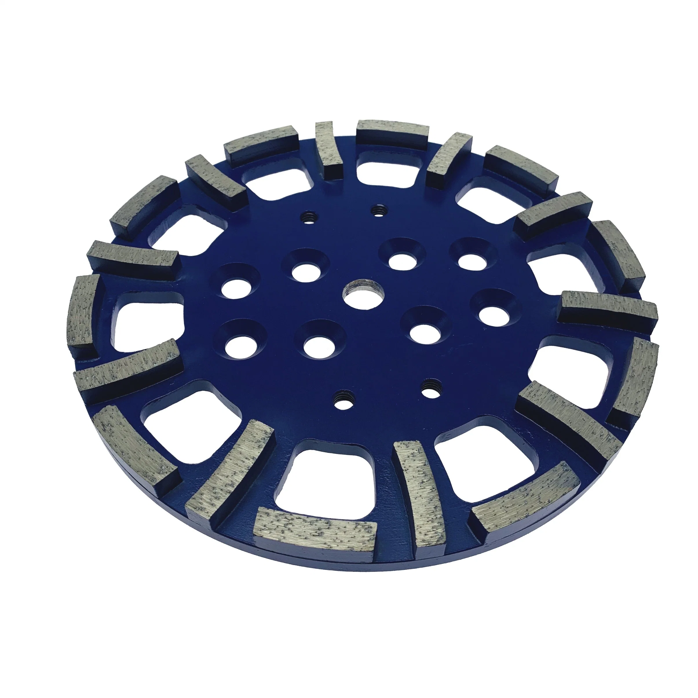 Premium Grade Silver Brazed 10in Sharpening 250mm Blue Diamond Wheel Grinding Disc for Soft Concrete