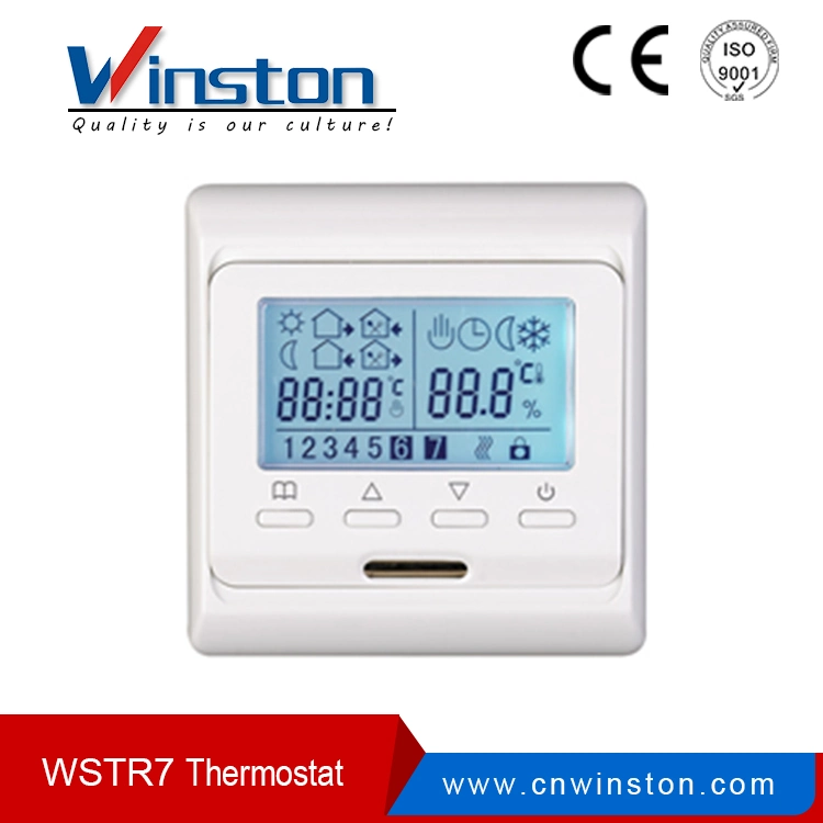 Programación semanal de alto rendimiento de termostato ambiente con la pantalla LCD (WSTR7).