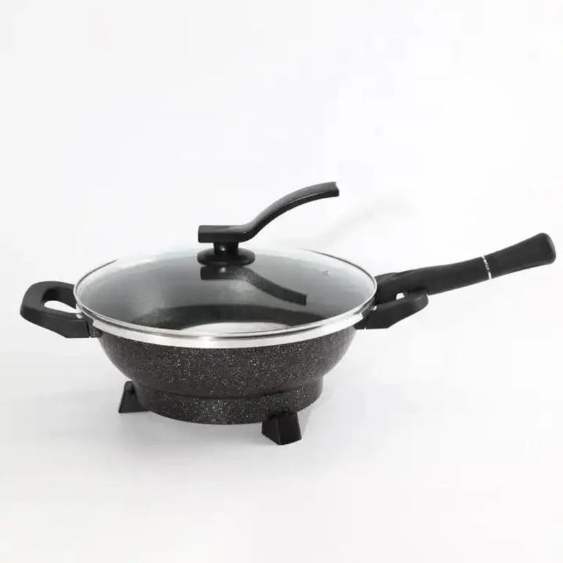 Best Selling 32cm Electric Wok Aluminum Alloy Non-Stick Cooking Pot Kitchen Appliance