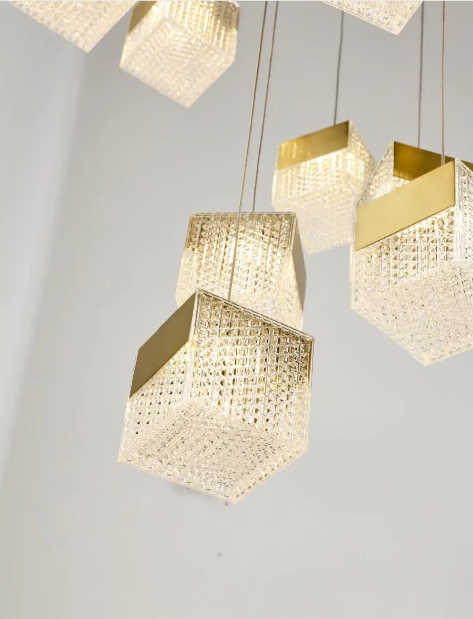 Gold Chandelier Hanging Light Pendant Lamp Modern Chandelier