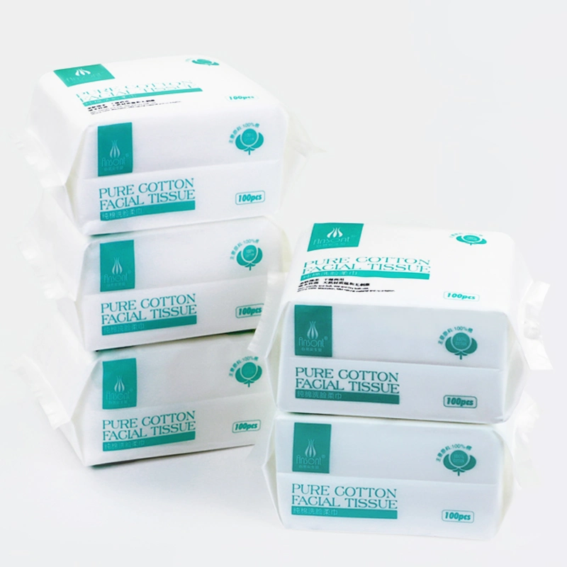 Prix bon marché Roll Package centre de beauté Cosmétique biodégradable Remover Lingettes sèches et humides