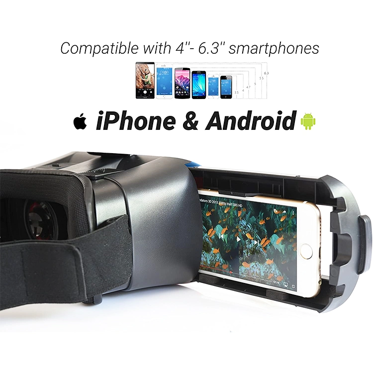 Plastic Box 3D Virtual Reality Glasses Smart Phone Android Ios with New PP Material