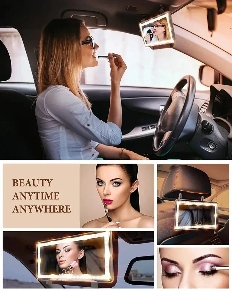 Universal Car Innenraum Portable LED Make-up HD Kosmetikspiegel mit LED-Leuchten