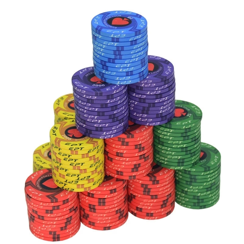 Suministro de la fábrica de colores UV personalizada Chip Poker Caso 1000 personalizados baratos de lujo de cerámica de 10g de fichas de póquer con logotipo personalizado