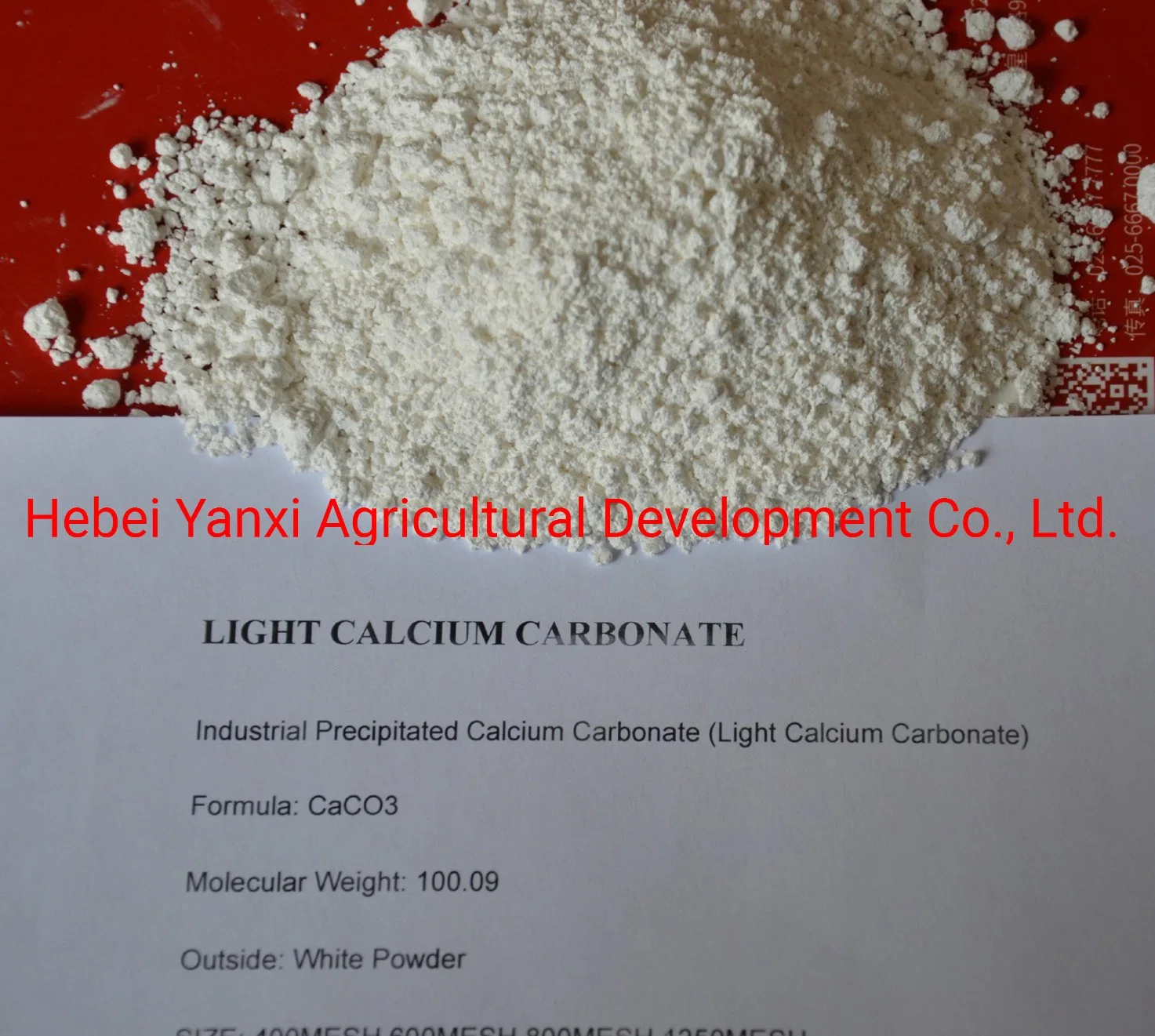 Reinforcing Agent Used 800mesh 1250 Mesh of Light Calcium Carbonate