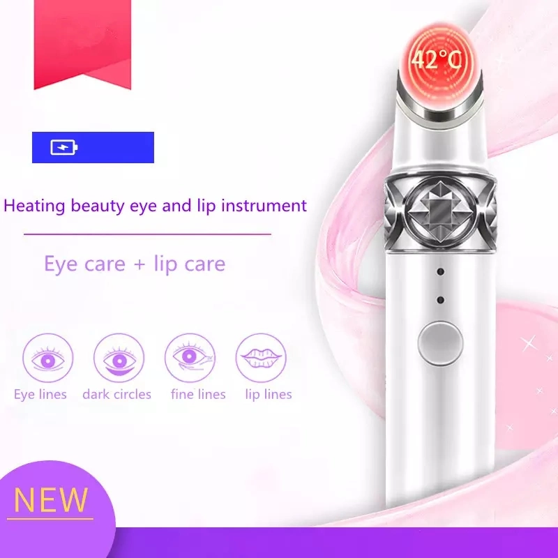 Venda por grosso de Mini vibrando aquecimento doméstico de beleza Salão Equipamento Anti Envelhecimento Ruga Device Massagem Pen Olhos lábios massajador