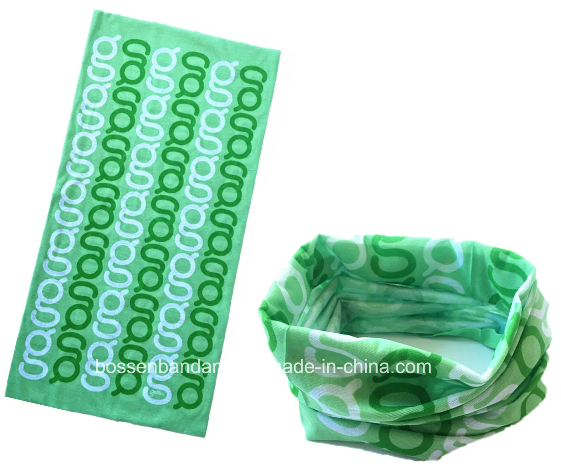 OEM Custom Design Print Polyester Bandana Blue Multifunctional Neck Turban Headgear Factory