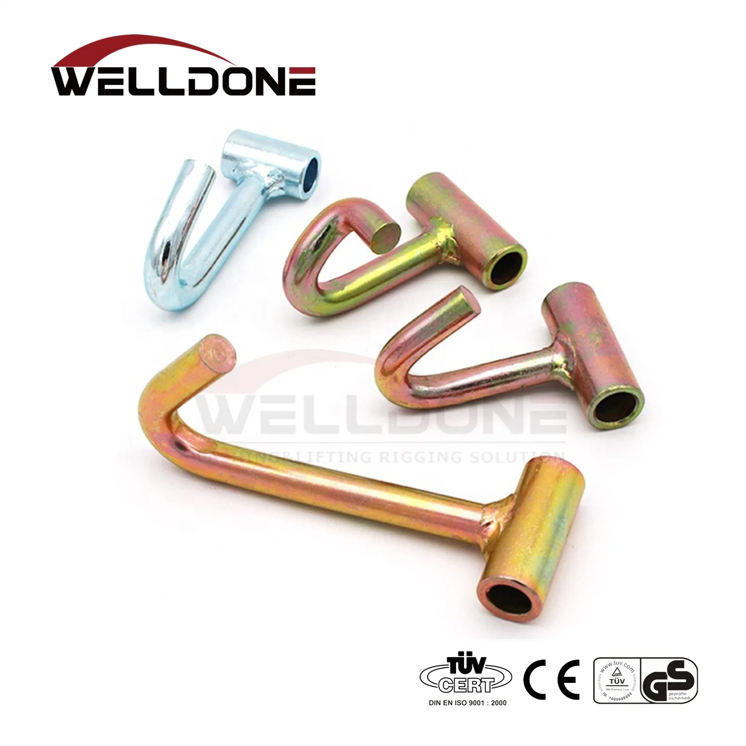 Zinc Galvanized Rotated Wire Hook with Welded Tube