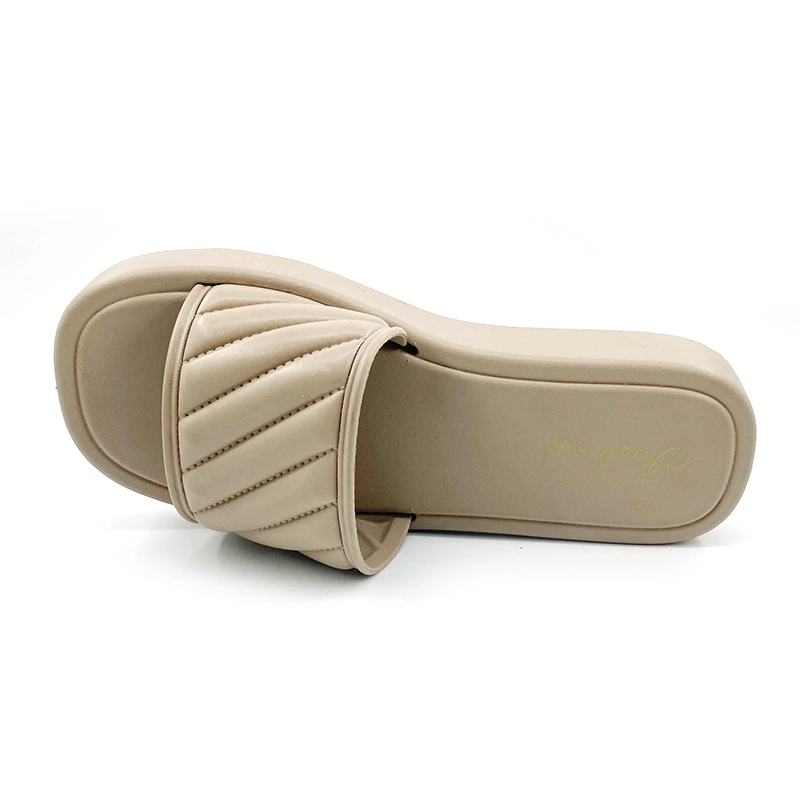 Happy Slides PVC Custom Logo Ladies Footwear Walking Slippers Ex-23s5161