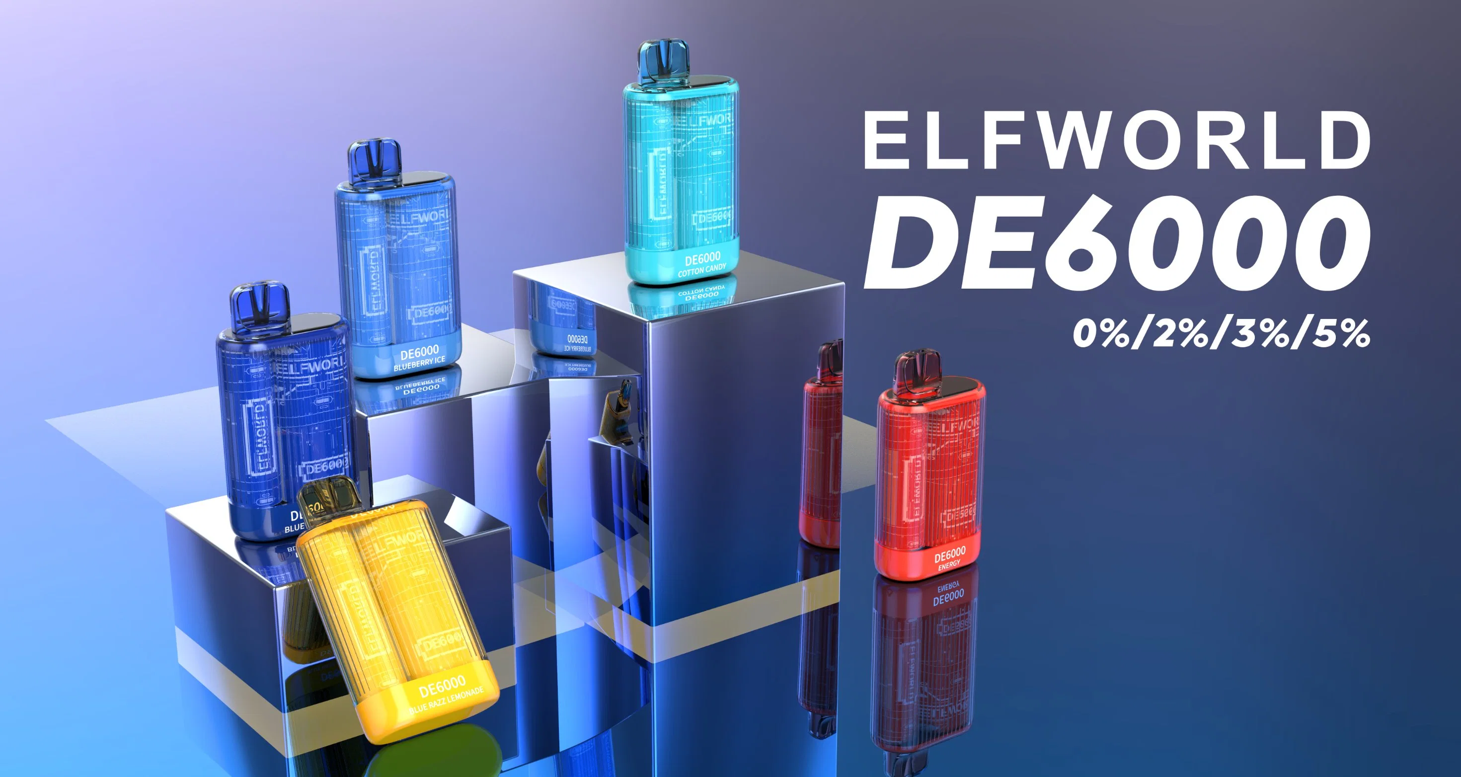 Good Taste Flavors Elf World De 6000puffs Elfworld Elf R Disposable and M Vape Electronic Cigarette Wholesale Factory Vape Bar