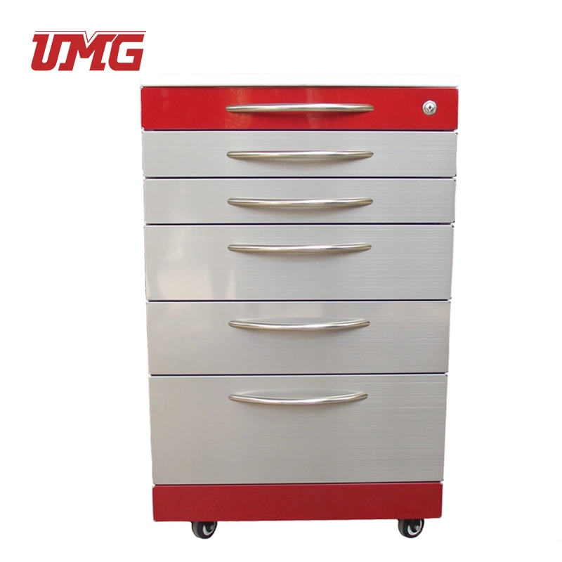 Dental Cabinet Durable Glass 5 Drawer Dental Furniture (UM-010H)