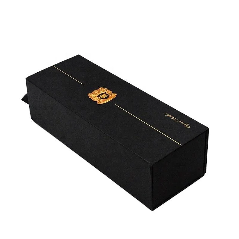 Custom Magnetic Closed Folding Magnetic Cardboard Gift Boxes for Wine Packing