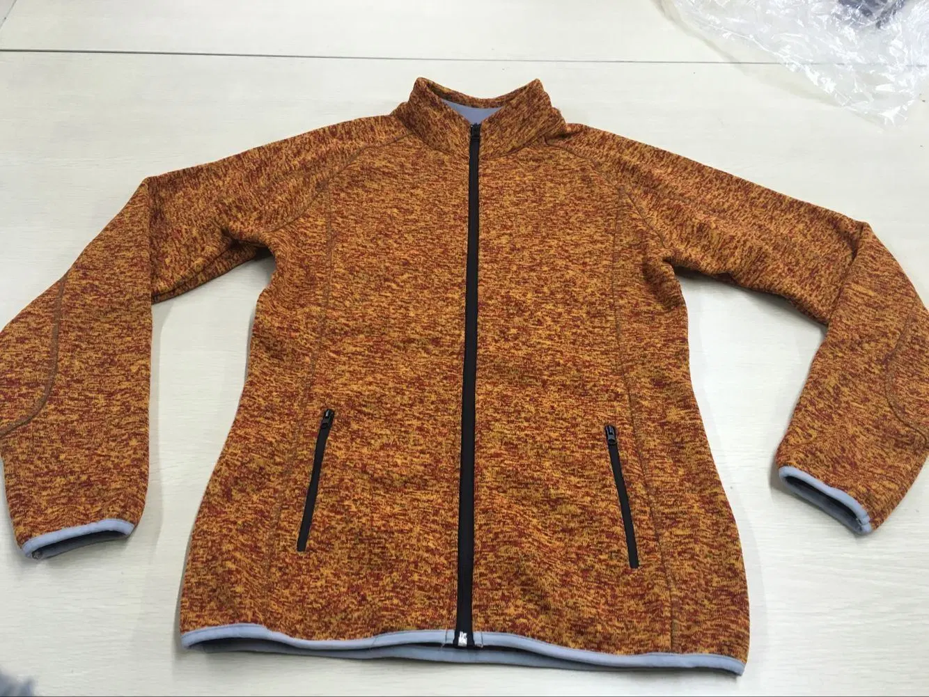 Available Winter Coat Embroidery Fleece Melange Jacket