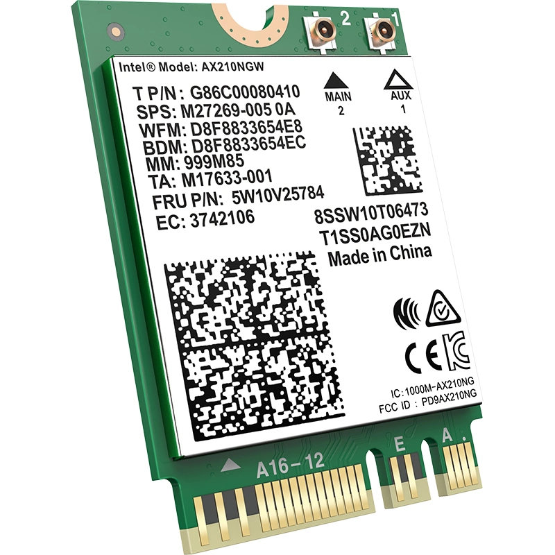 CF-AX210-M 5374Mbps 6 WiFi e Bluetooth 5.2 Adaptador WiFi Pcie Placa de Rede Wireless LAN adapter Placa WiFi M. 2