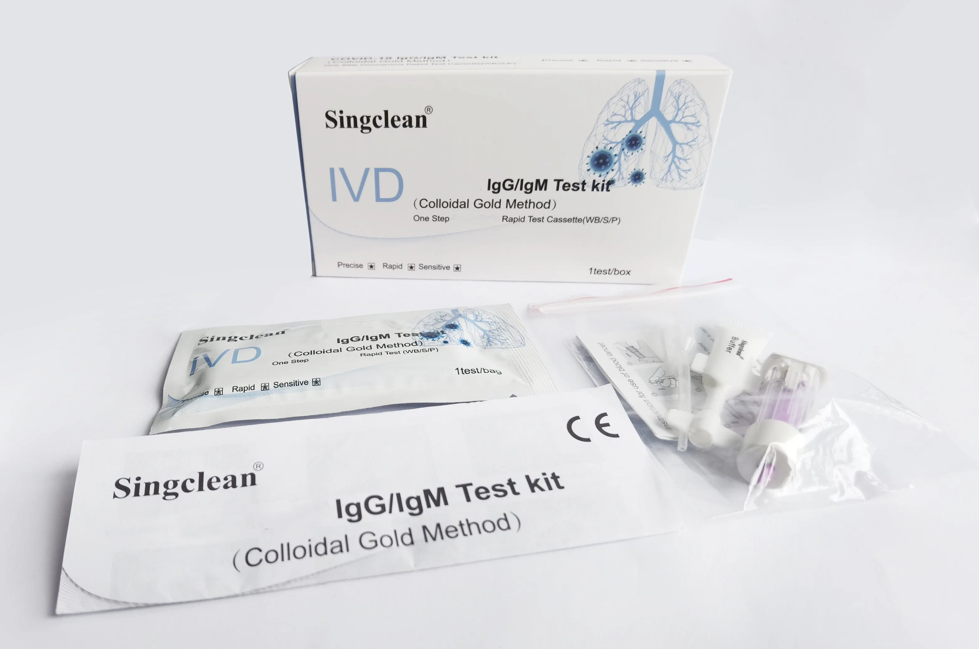 Singclean Quick Profile AG Diagnostic Igg/Igm Antibody Test Strip Kit (Colloidal Gold Method)