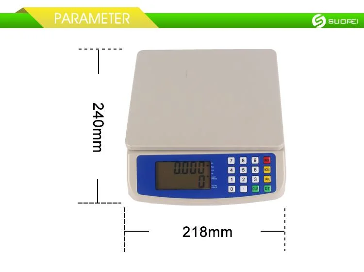 30kg 40kg Precio electrónico Digital Báscula Informática Informática de 1g balanza digital de sobremesa