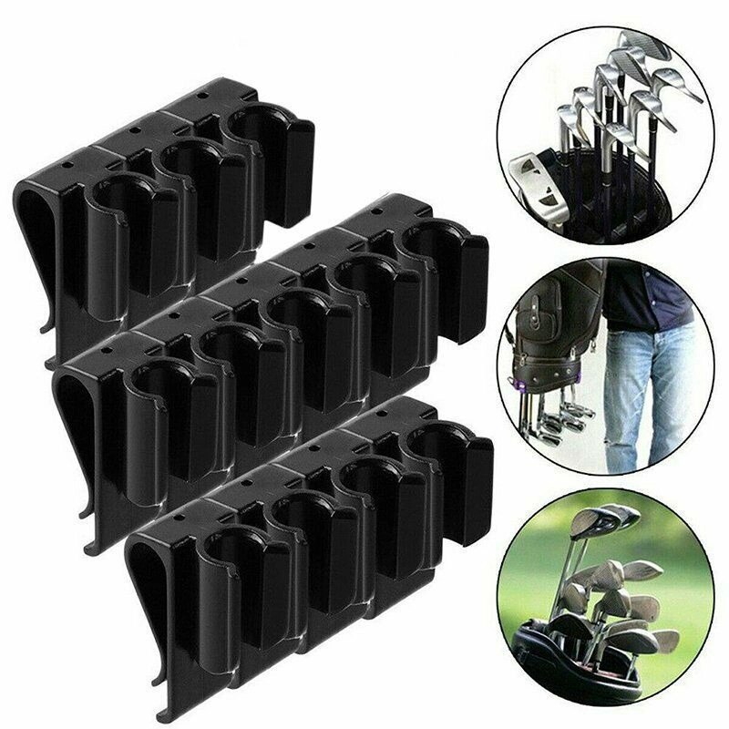 14pcs Clips de la bolsa de club de golf putter soporte de sujeción organizador ABS duradero poniendo negro Clip Accesorios de Golf Bl20258