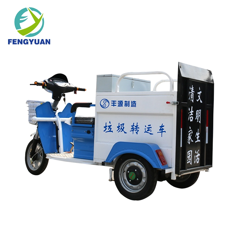 Electric Vehicle Garbage Collect Transfer Tri-Cycle Sanitation Garbage Truck