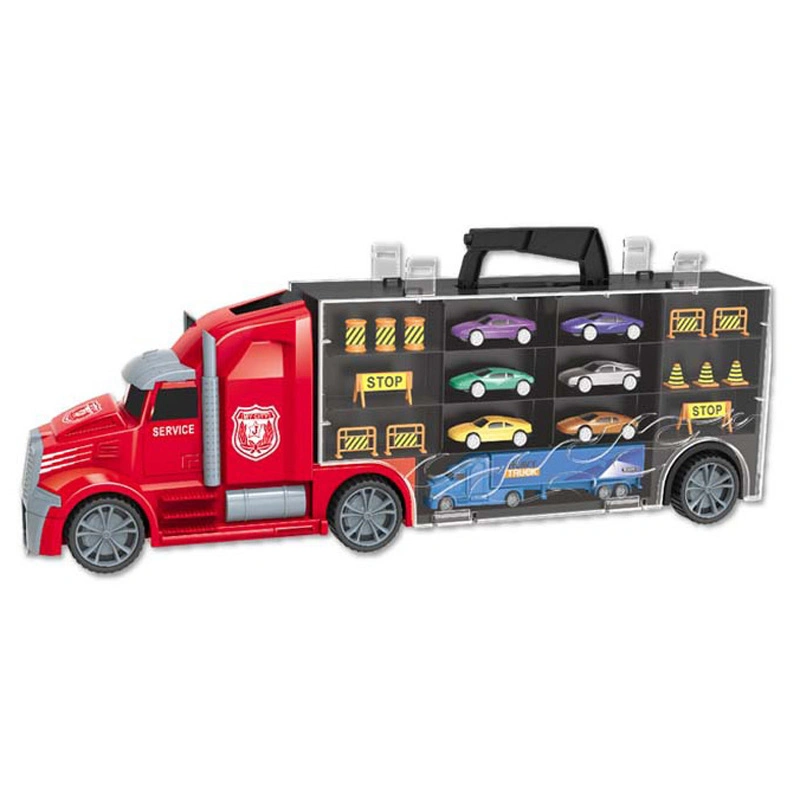 Inertia Car Friction Power Vehicle Plastic Kids Toys Playset Big Children Cabinet Truck for Boy with Music and Light for Boy